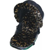 Seat Liner & Hood Trim to fit iCandy Peach Pushchairs - Leopard Faux Fur